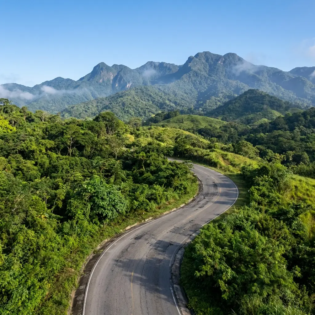 Acceso a la carretera federal 544 cerca de Puerto Vallarta